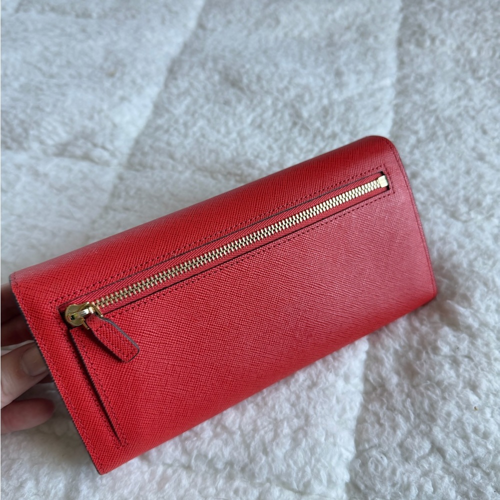 MCM Red/Red Orange Elda Wallet - Picture 5 of 7